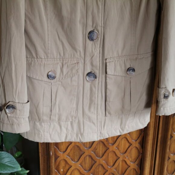 Weatherproof Insulated Anorak Cargo Utility Coat Jacket - Khaki/Tan, Size S - Picture 5 of 16